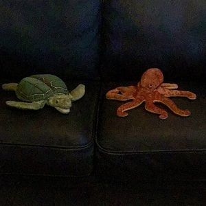 Octopus and Turtle Folkmanis Puppets